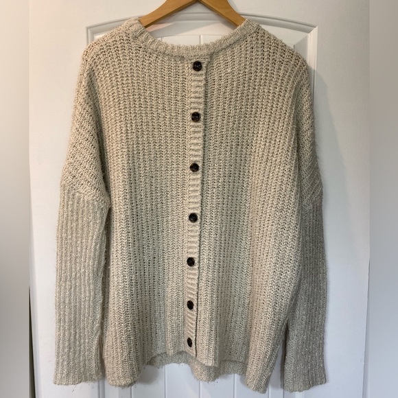 Cozy Knit Sweater w/ Button Detailing on Back - Picture 2 of 4
